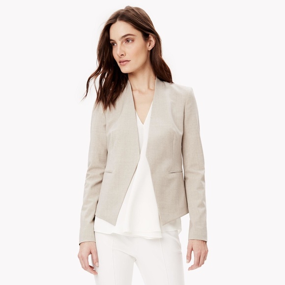 theory stretch wool open jacket